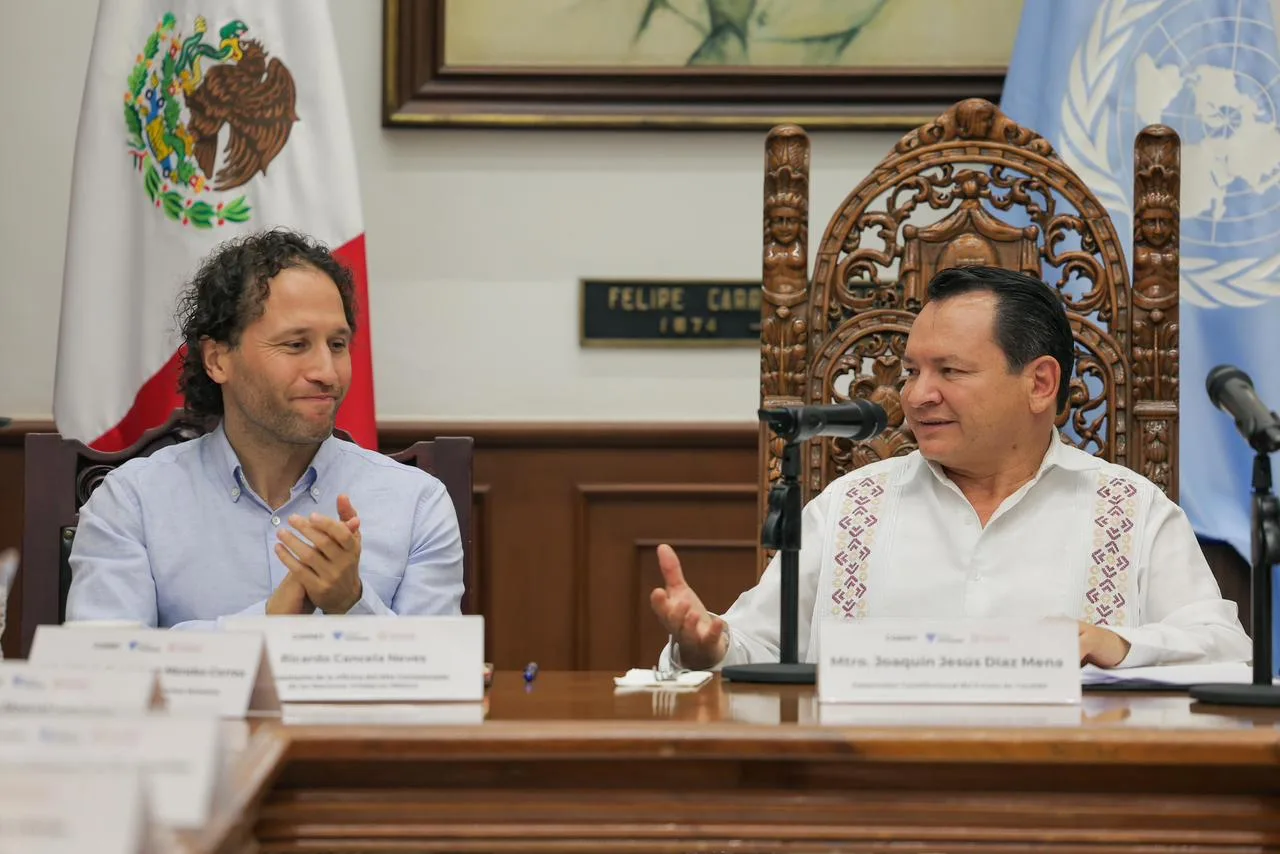 GOBERNADOR YUCATECO SE REÚNE CON OFICIAL DE ONU - DH EN MÉXICO