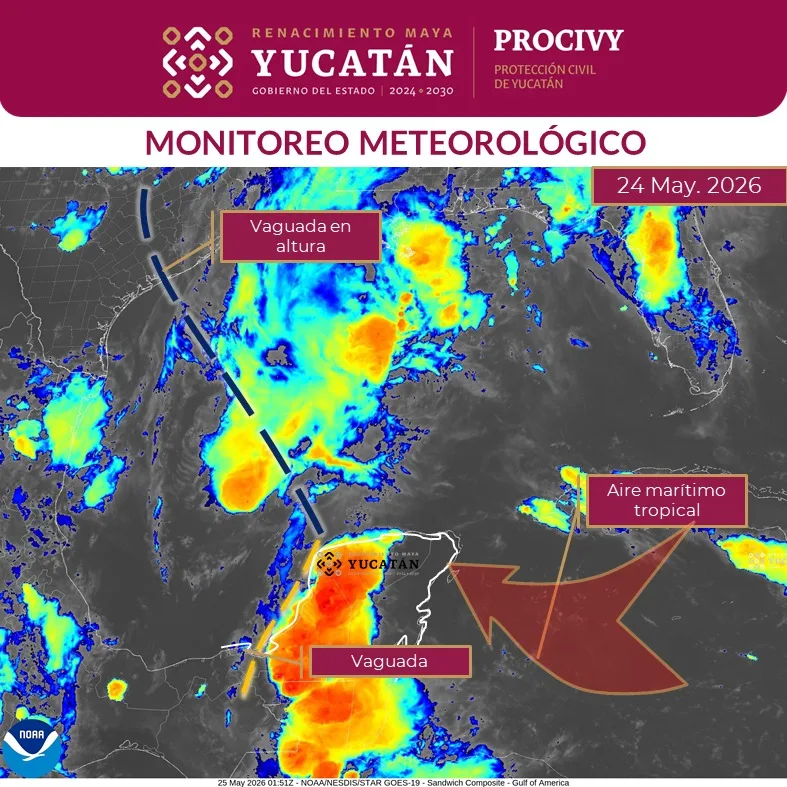 LLUVIAS EN YUCATÁN HASTA EL DOMINGO