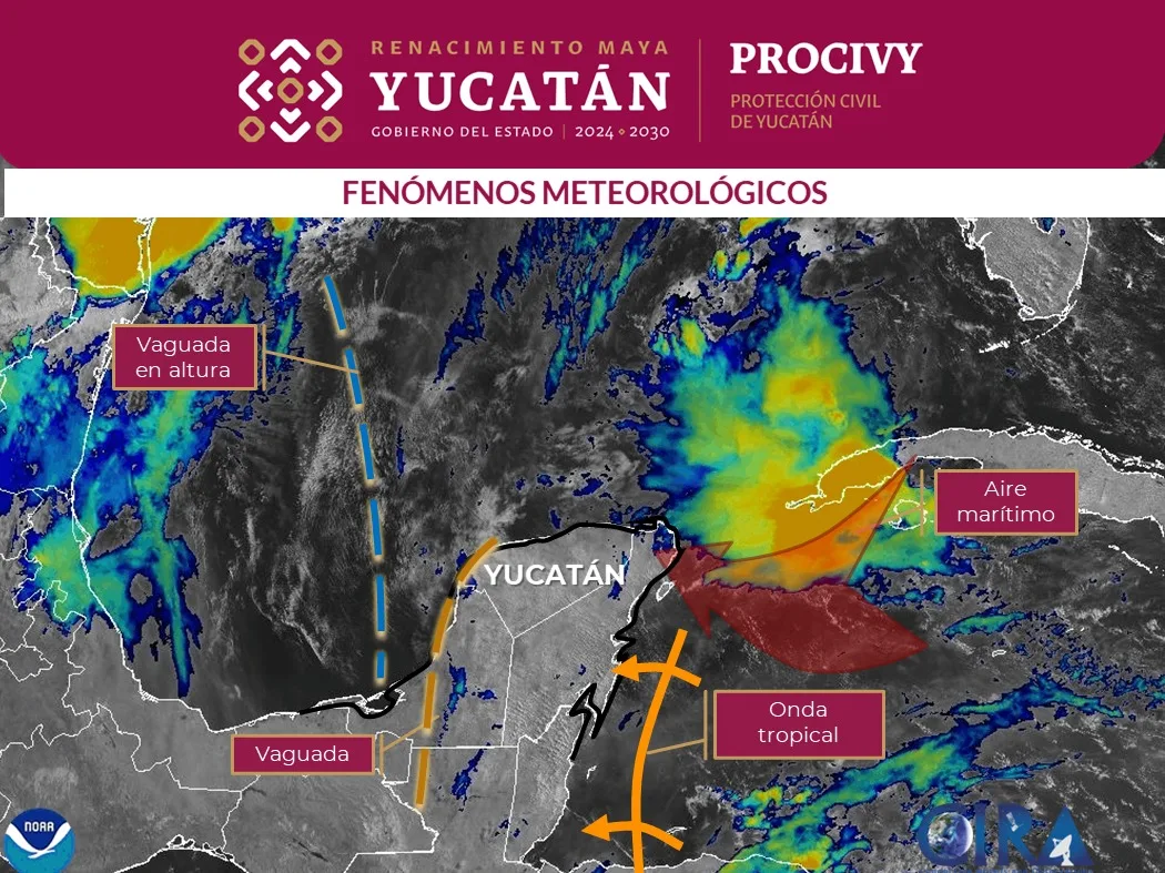 CONTINUARÁ POTENCIAL DE LLUVIAS EN YUCATÁN