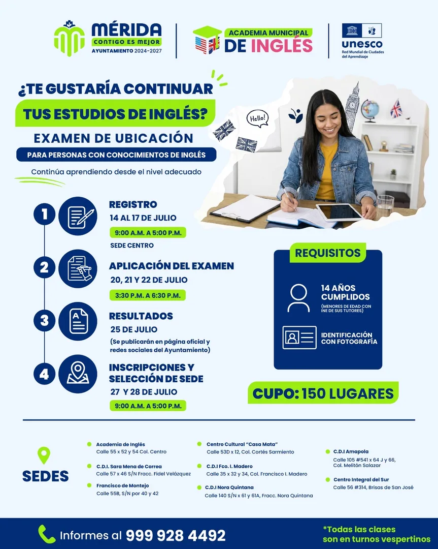 NUEVA OPORTUNIDAD PARA CONTINUAR TUS ESTUDIOS DE INGLÉS